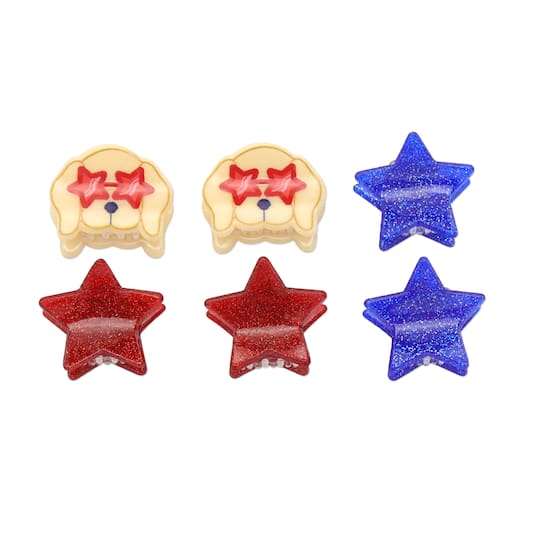 Red, White & Blue Hair Clips by Creatology™